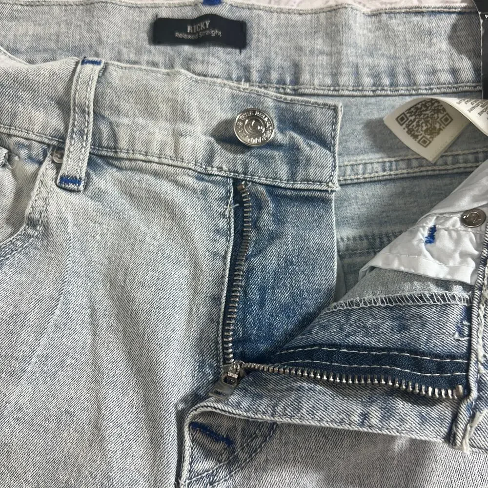 True Religion Ricky SN Flap Straight Relaxed Jeans Size 34